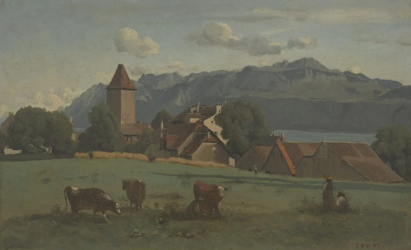Ouchy, Lozan yakınlarında - Jean-Baptiste Camille Corot