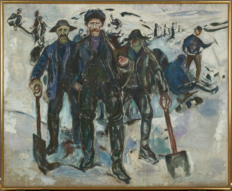 Kar Altındaki İşçiler - Edvard Munch