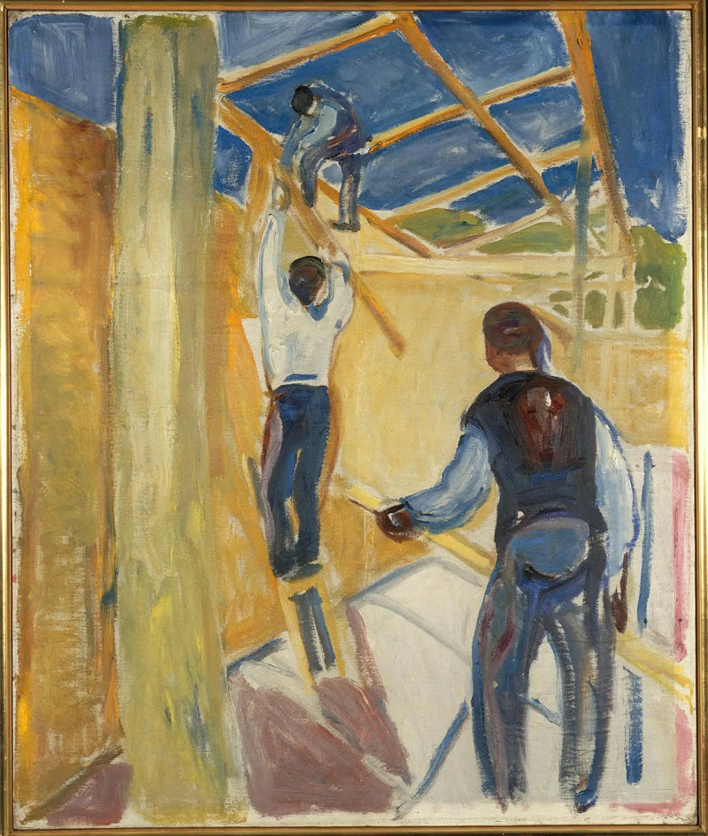 İnşaat İşçileri Stüdyoda - Edvard Munch