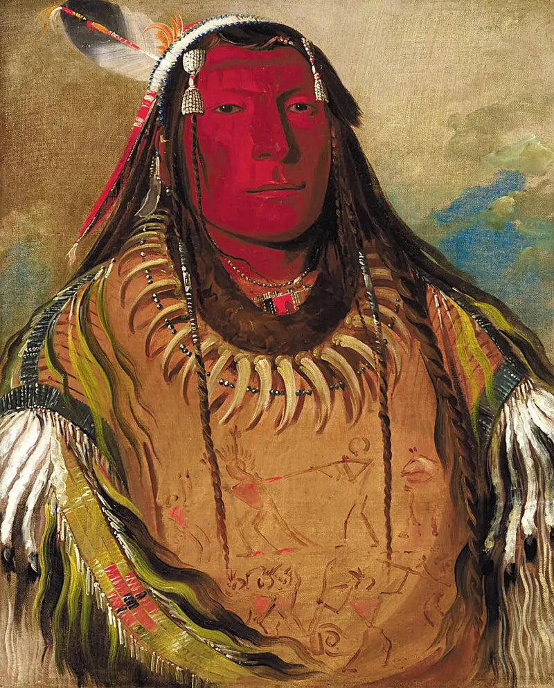 Pa-ris-ka-roó-pa, İki karga, bir şef - George Catlin