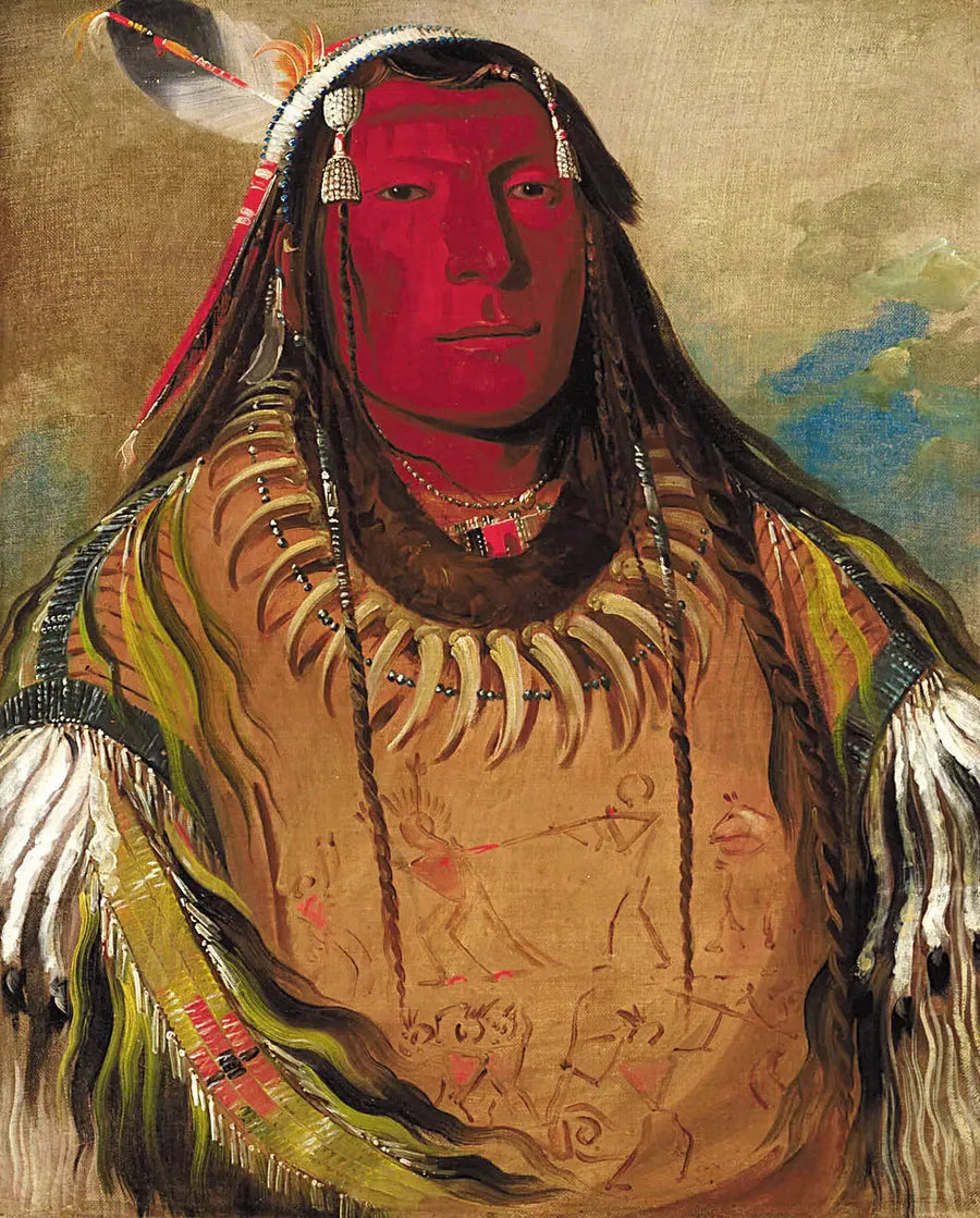 Pa-ris-ka-roó-pa, İki karga, bir şef - George Catlin