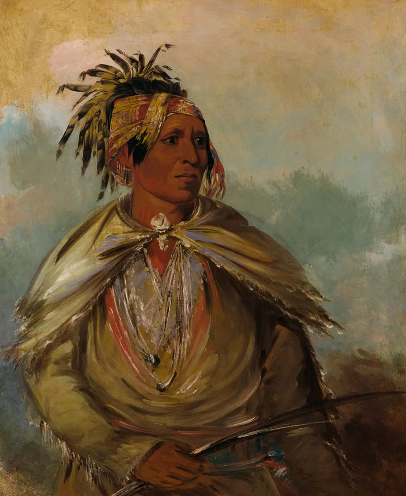 Pah-mee-ców-ee-tah, avlayan adam, bir şef - George Catlin