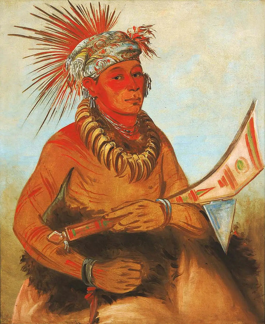 Pah-ta-cóo-chee, Shooting Cedar, cesur - George Catlin