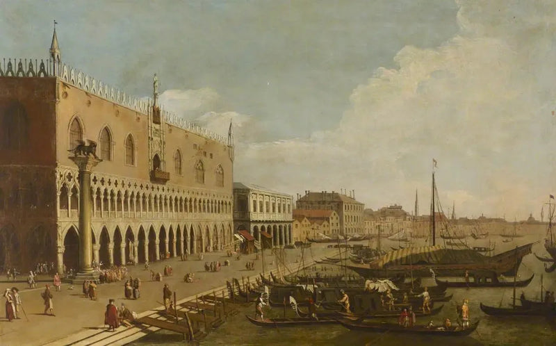 Palais Ducale ve Riva degli Schiavoni, Venedik - Canaletto