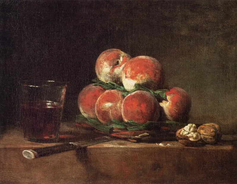 Şeftali Sepeti - Jean Siméon Chardin