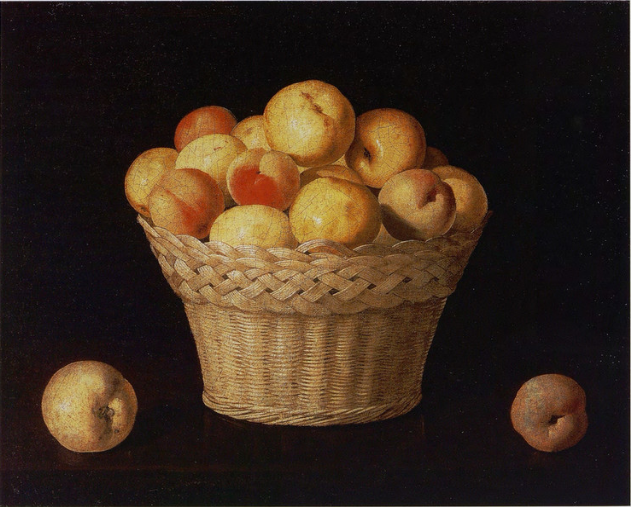 Elma ve şeftali sepeti - Francisco de Zurbarán