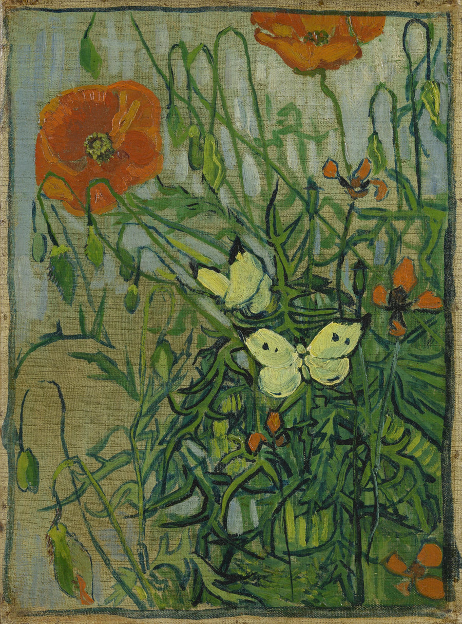 Kelebekler ve gelincikler - Vincent van Gogh