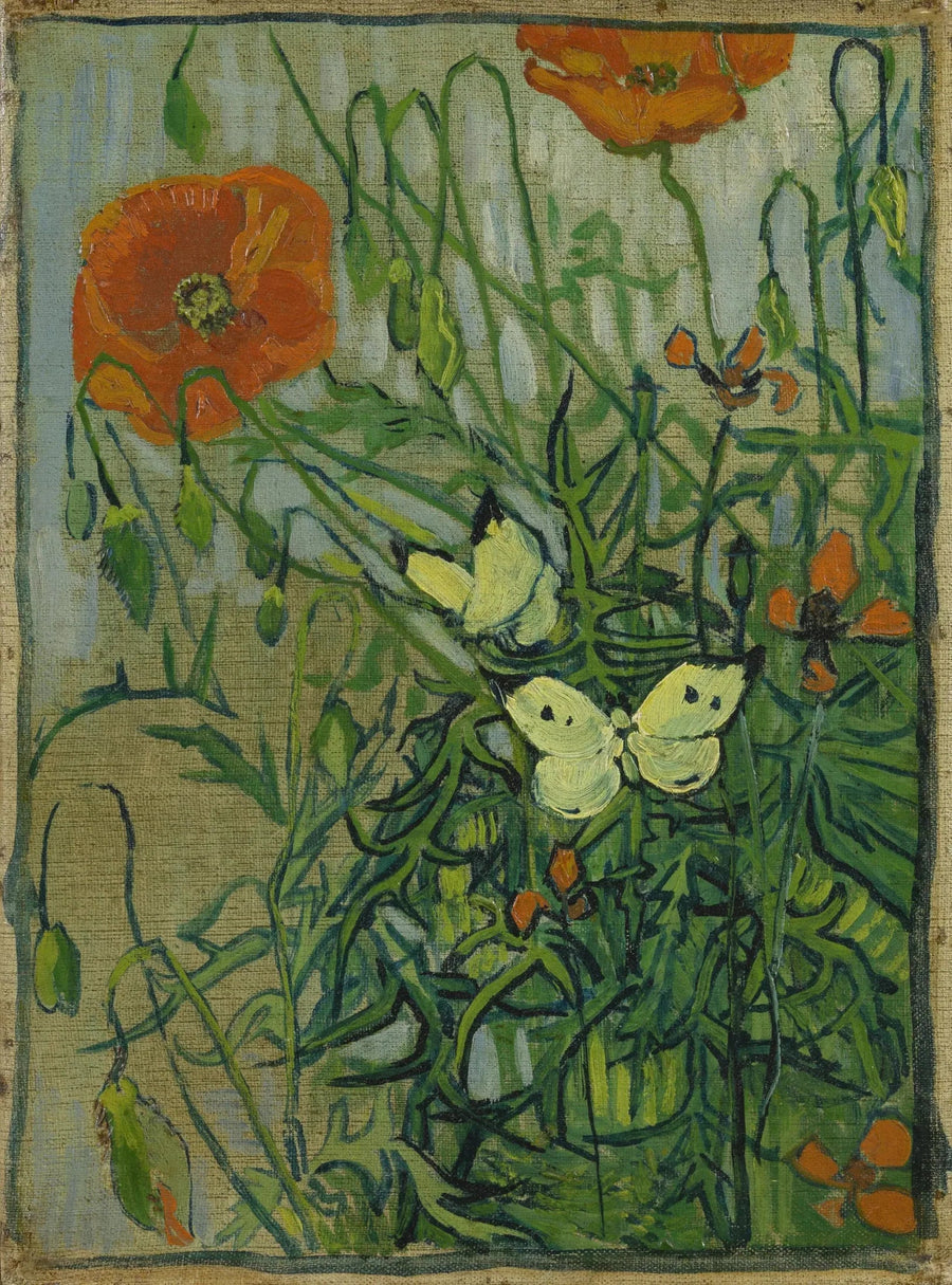 Kelebekler ve gelincikler - Vincent van Gogh