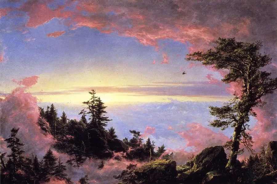 Güneş ışınlarıyla bulutların üzerinde - Frederic Edwin Church