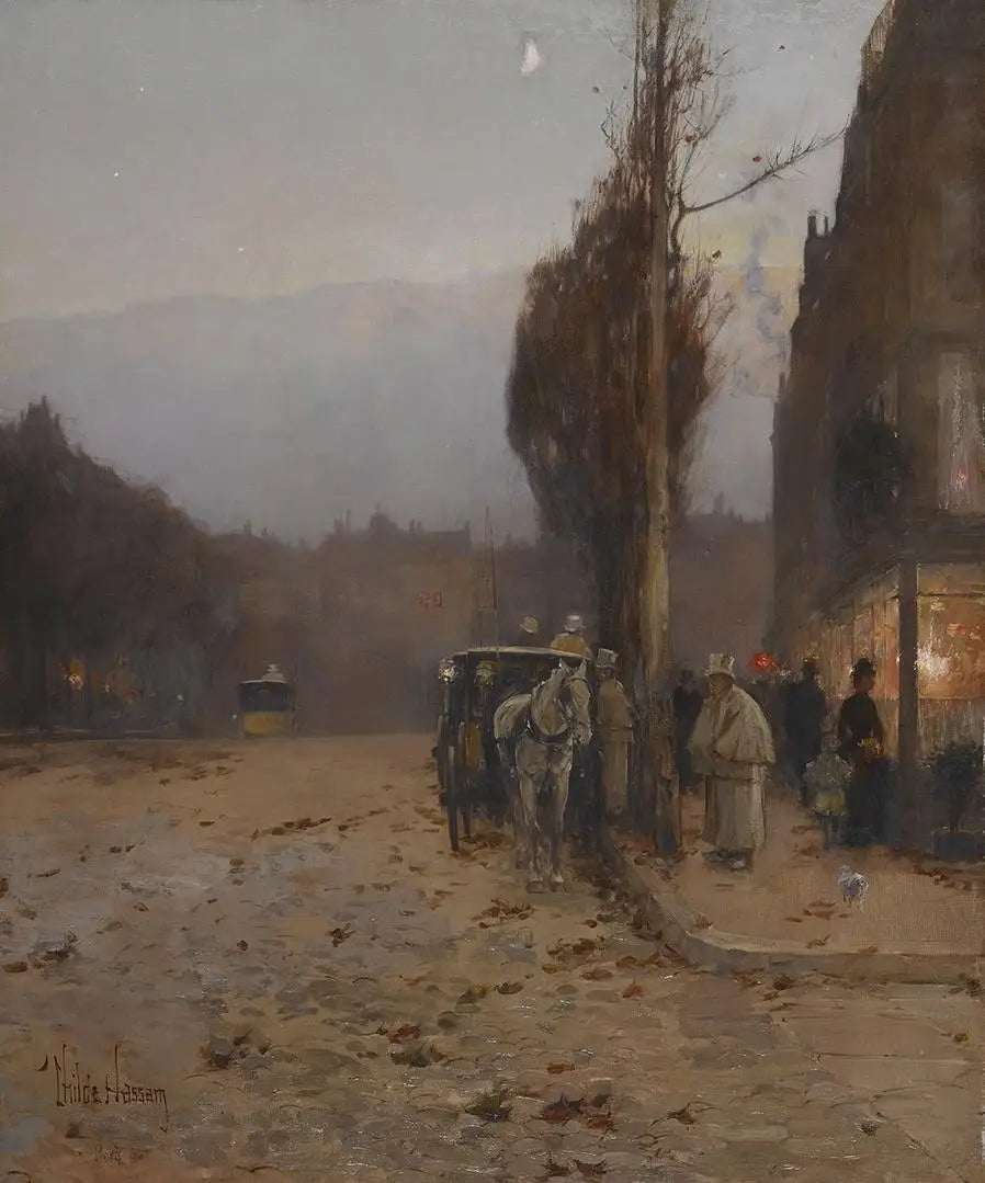 Paris Gün Batımında - Childe Hassam