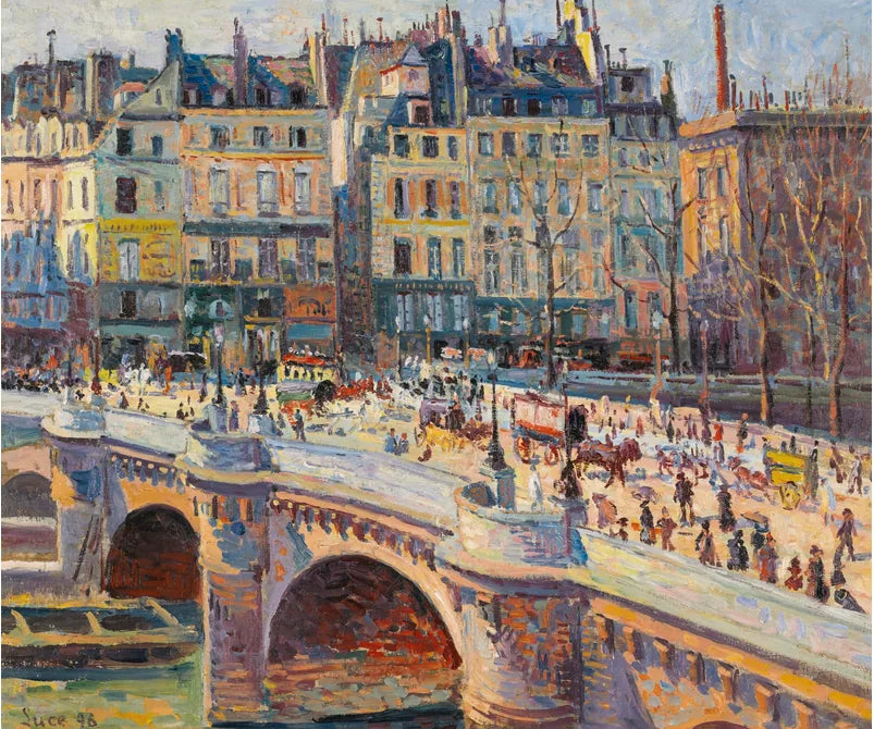 Paris, le Pont-Neuf et le quai Conti - Maximilien Luce image 1 reproduction artisanale de tableau