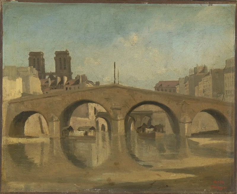 Paris, Eski Saint-Michel Köprüsü - Jean-Baptiste Camille Corot