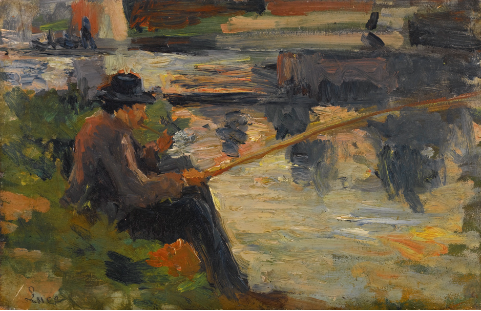 Parizelle à la pêche au Bas-Meudon - Maximilien Luce