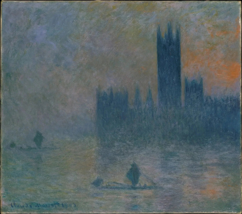 Londra, Parlamento (Sis Etkisi) - Claude Monet