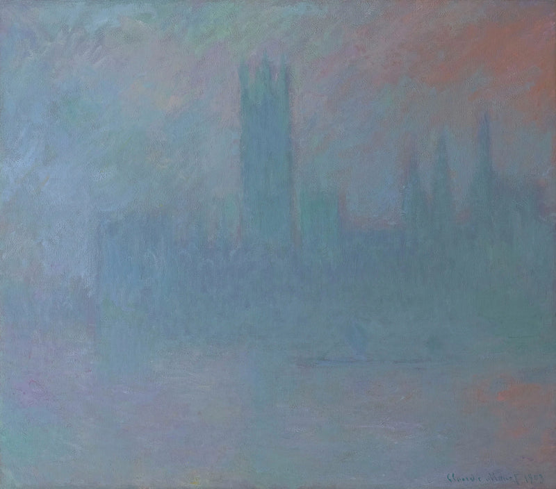 Parlamento, mavi senfoni W1601 - Claude Monet