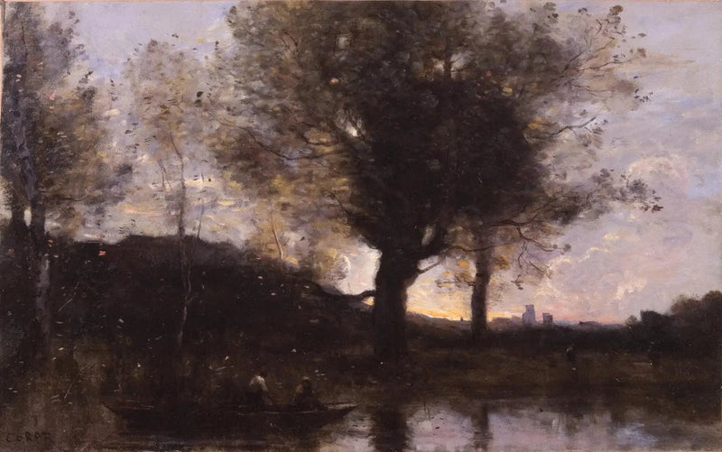 Tekneyle Geçiş - Douai Yakınlarında - Jean-Baptiste Camille Corot