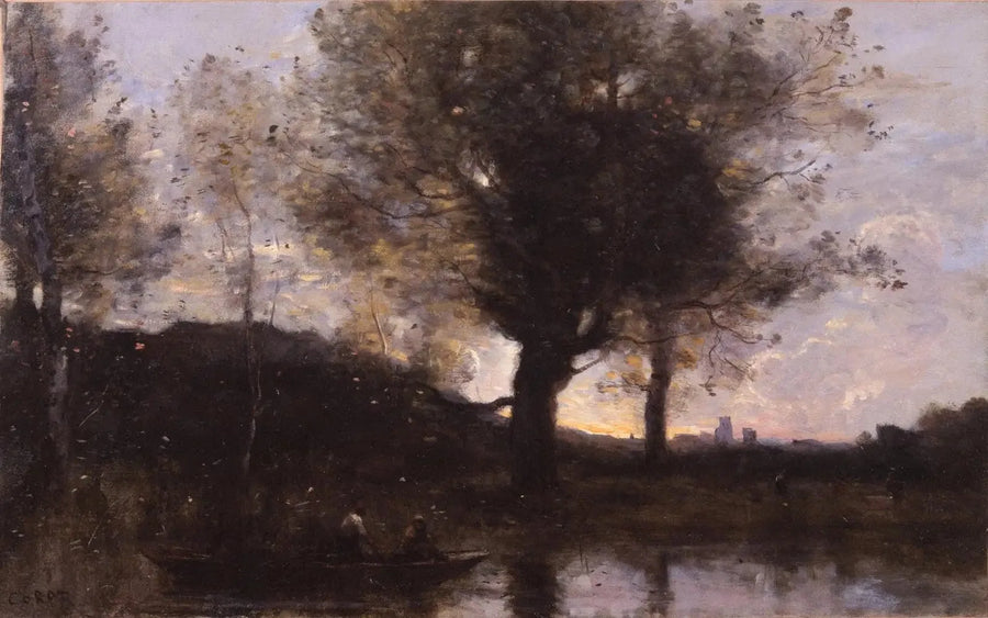 Tekneyle Geçiş - Douai Yakınlarında - Jean-Baptiste Camille Corot