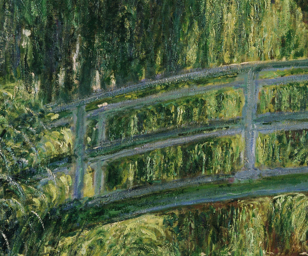 Détail de la passerelle japonaise dans le tableau W1512 de Claude Monet