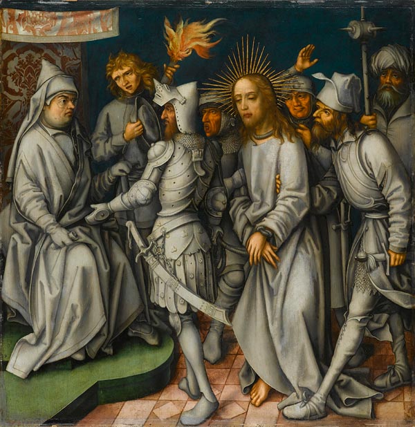 Grijs passie: Büyük rahibin önünde İsa - Hans Holbein the Elder