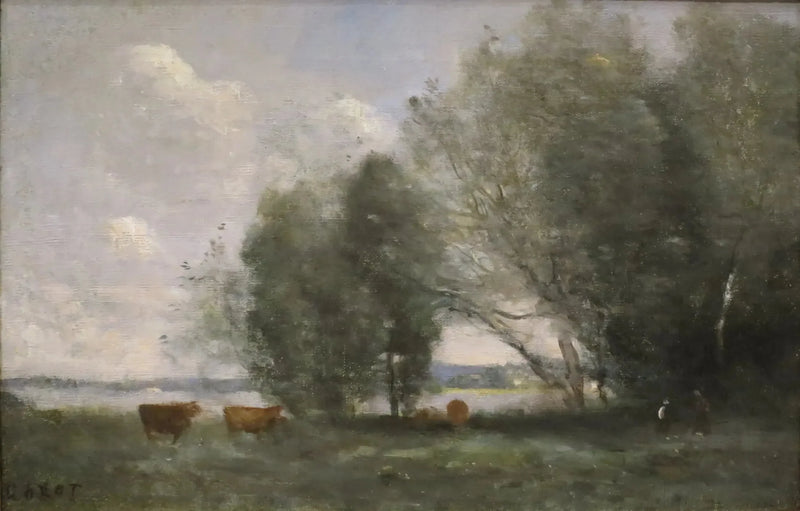 Su Kenarında Çayır - Jean-Baptiste Camille Corot