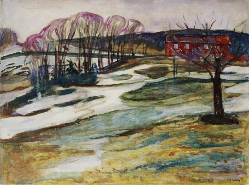 Kırmızı Ev Manzarası - Edvard Munch