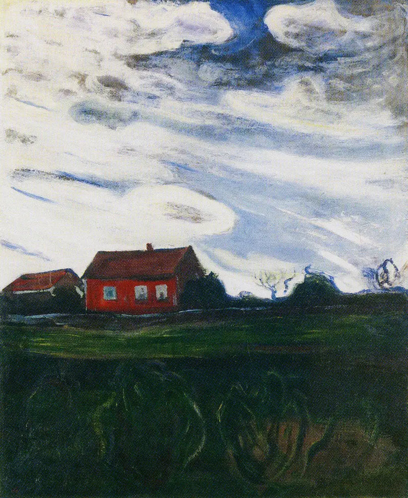 Kırmızı Ev Manzarası - Edvard Munch