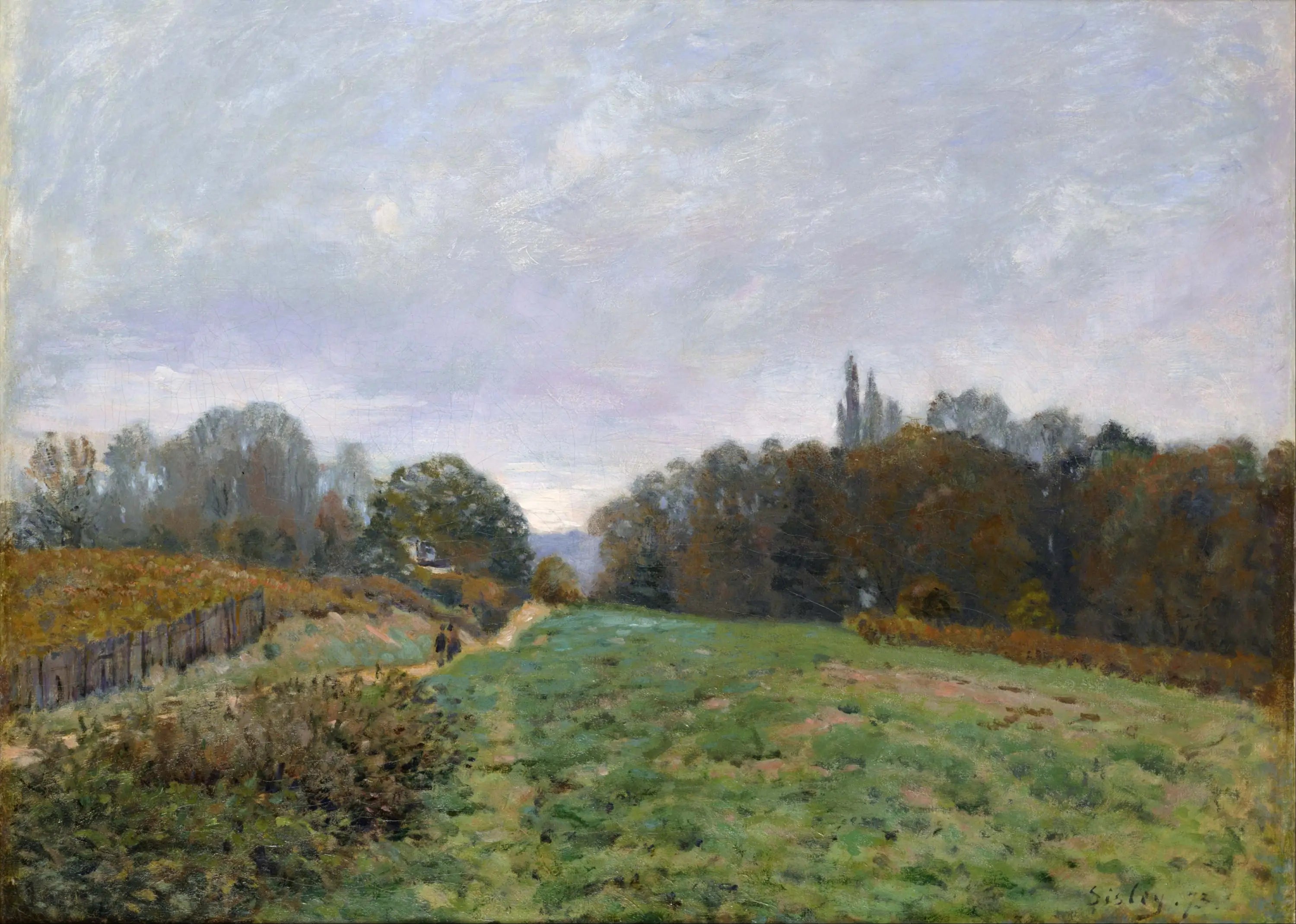 Paysage à Louveciennes - Alfred Sisley image 1 reproduction réalisée par Alpha Reproduction