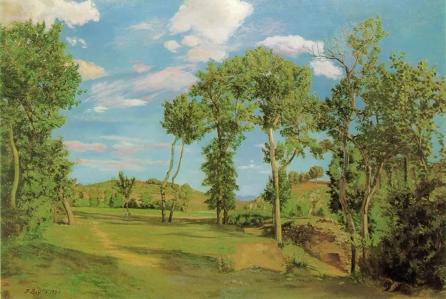 Lez Nehri Kenarındaki Manzara - Frédéric Bazille