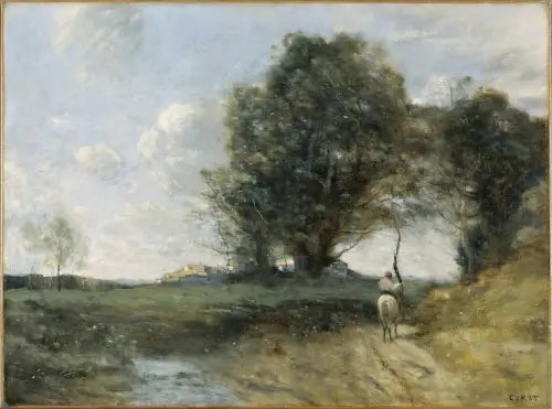 Atlıyla Manzara - Jean-Baptiste Camille Corot