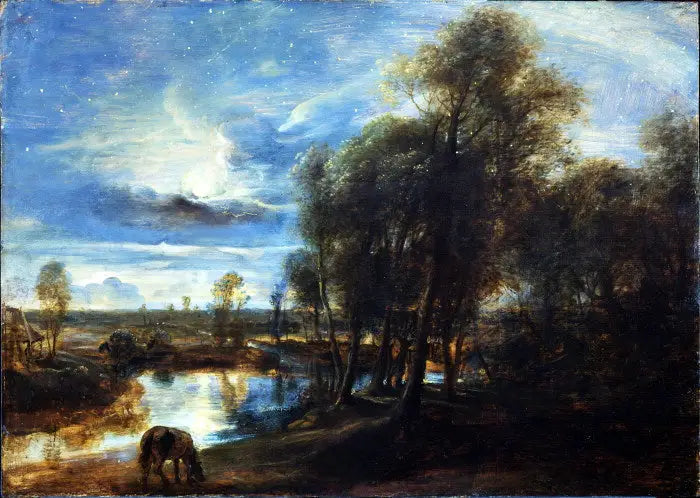 Ay Işığında Manzara - Peter Paul Rubens