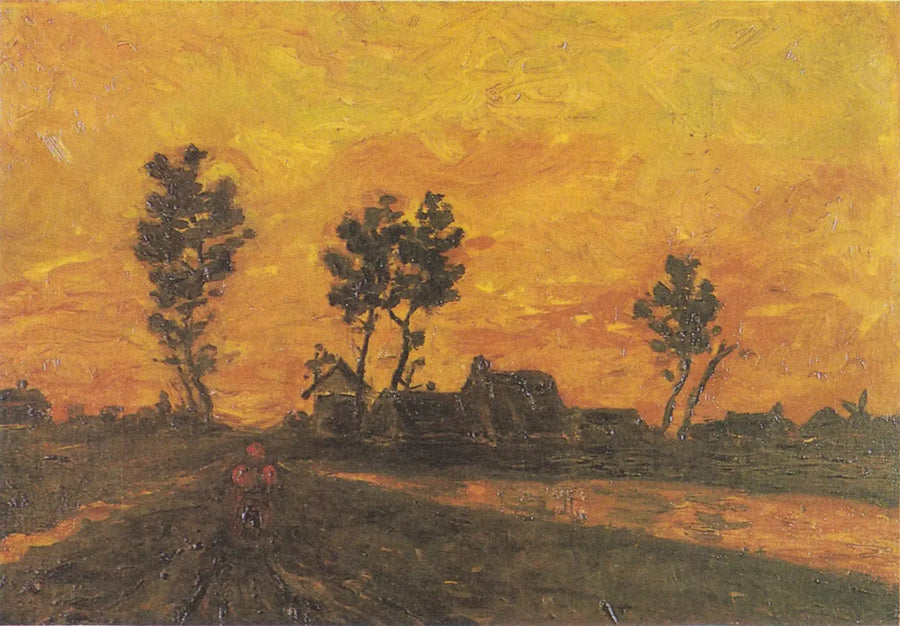 Gün batımında manzara - Vincent van Gogh
