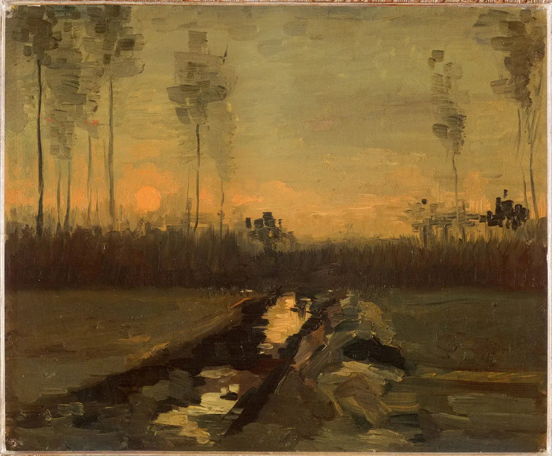 Gün batımında manzara - Vincent van Gogh