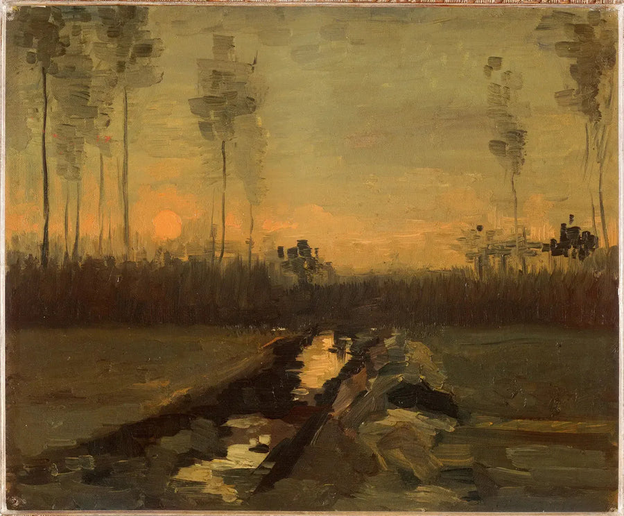 Gün batımında manzara - Vincent van Gogh
