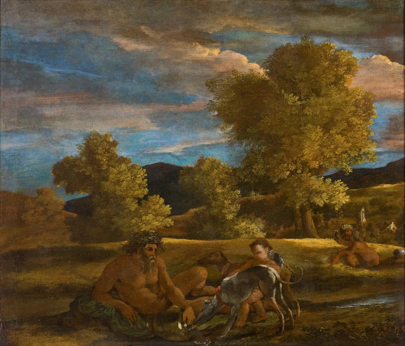 Nehir Tanrısı Manzarası. Grottaferrata Manzarası (Venüs ve Adonis) - Nicolas Poussin