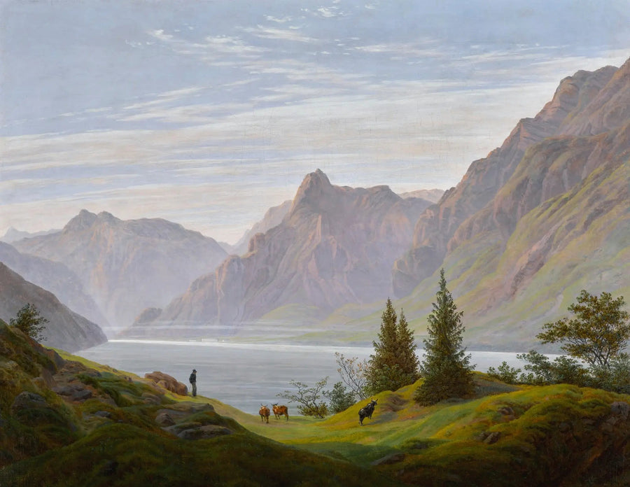 Dağ Gölü Manzarası, Sabah - Caspar David Friedrich