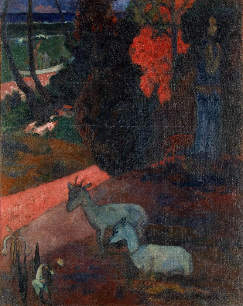 İki Keçili Manzara - Paul Gauguin