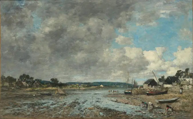 Çamaşırcıların Manzarası - Eugène Boudin