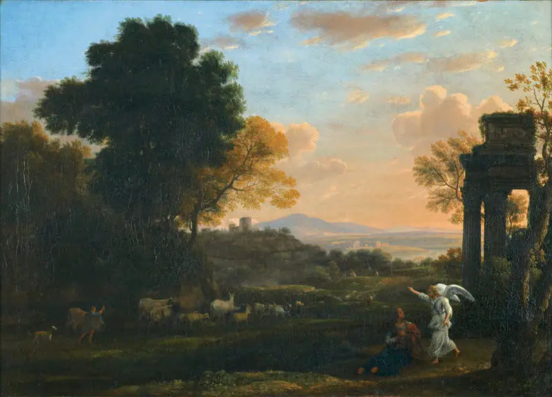 Ağar ve Melek ile Manzara - Claude Lorrain