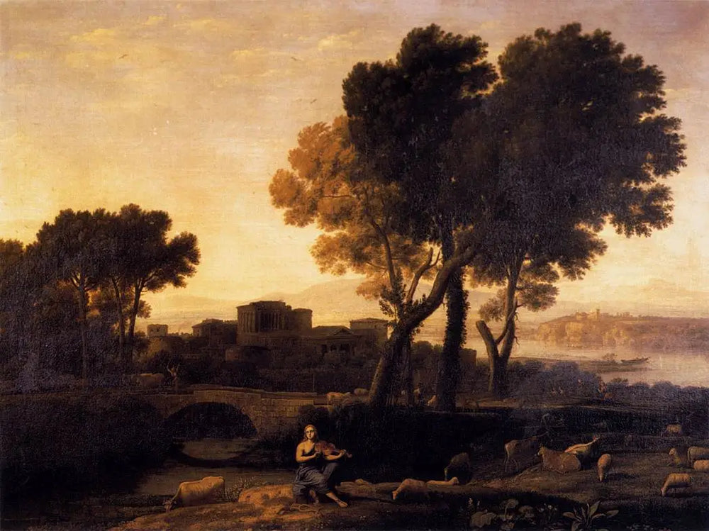 Paysage avec Apollon gardant les troupeaux d’Admète et Mercure les lui volant - Claude Lorrain - Alpha Reproduction