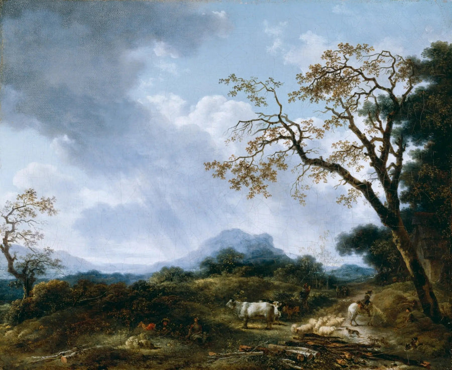Geçici sağanak manzara - Jean-Honoré Fragonard