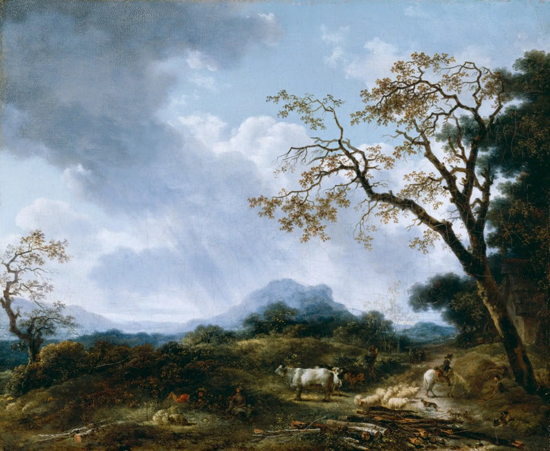 Geçici sağanak manzara - Jean-Honoré Fragonard