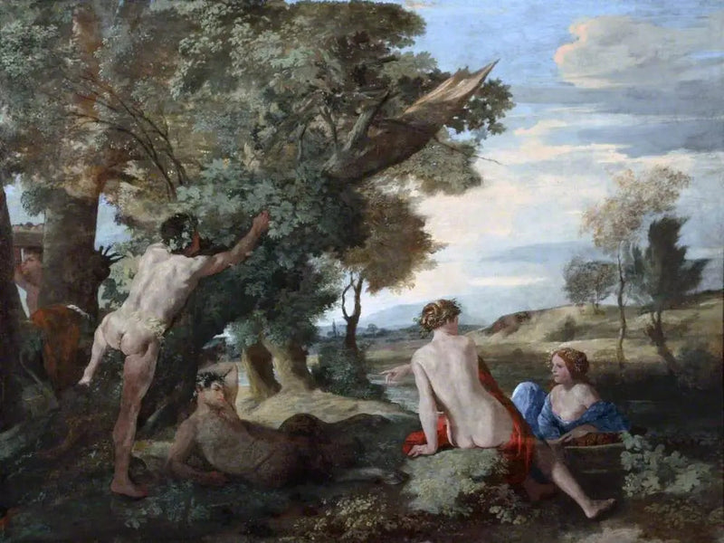 Bacchus ve Ceres ile Manzara - Nicolas Poussin