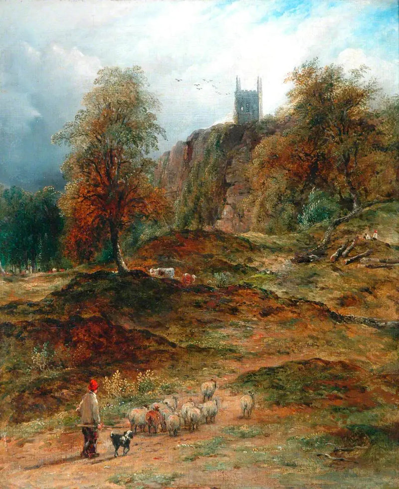 Manzara ve çoban sürüyü eve getiriyor (Derbyshire) - John Constable
