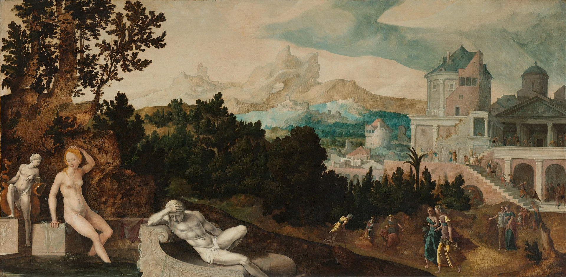 Paysage avec Bethsabée - Jan van Scorel