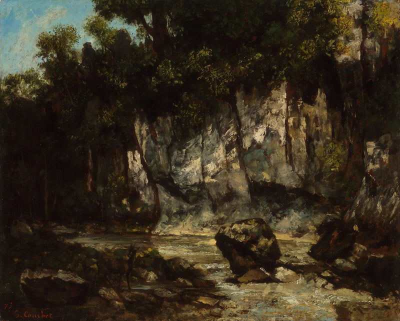 Geyikli Manzara - Gustave Courbet