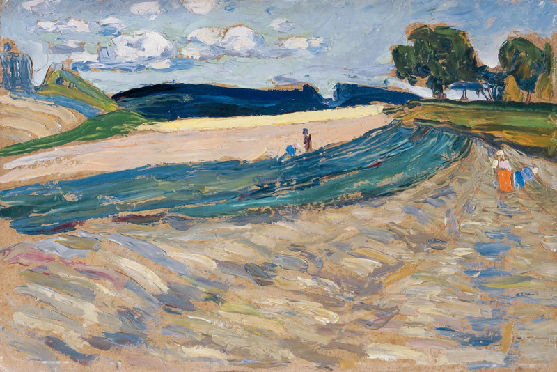 Sarı alanlı manzara - Vassily Kandinsky