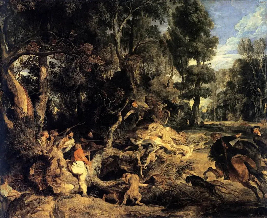 Yaban Domuzu Avıyla Manzara - Peter Paul Rubens