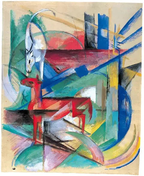 Hayvanlı Manzara - Franz Marc