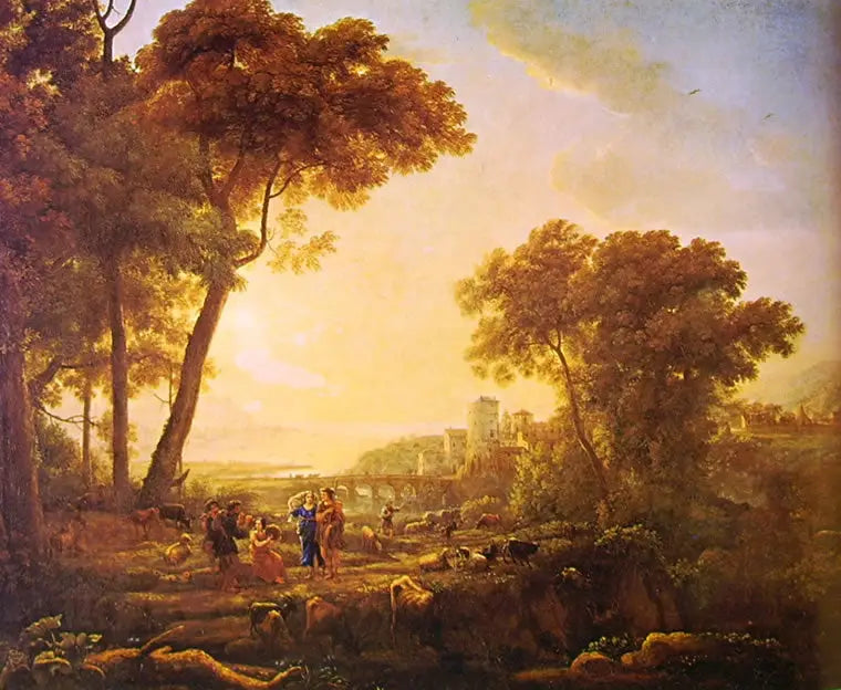 Müzik yapan çobanlarla manzara - Claude Lorrain