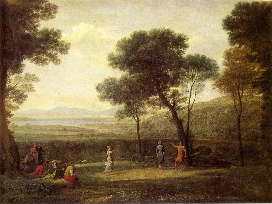 Dans edenlerle dans eden figürlerin manzarası - Claude Lorrain